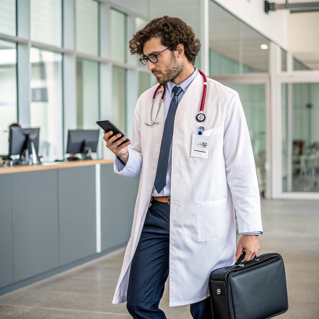 AI generated image by Red Panda AI: men in 22, is a doctor and bussnesmen in same time 