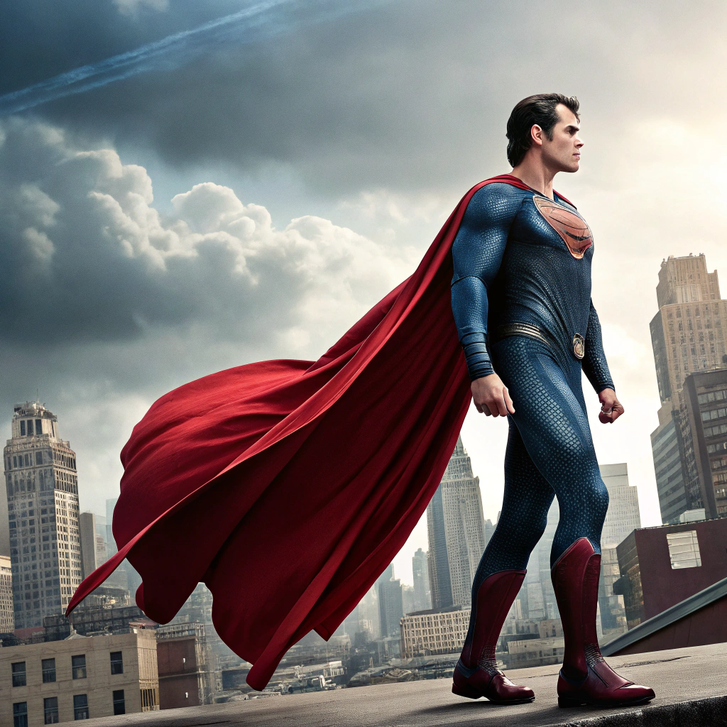 AI generated image by FLUX.1-schnell: Superman in live
