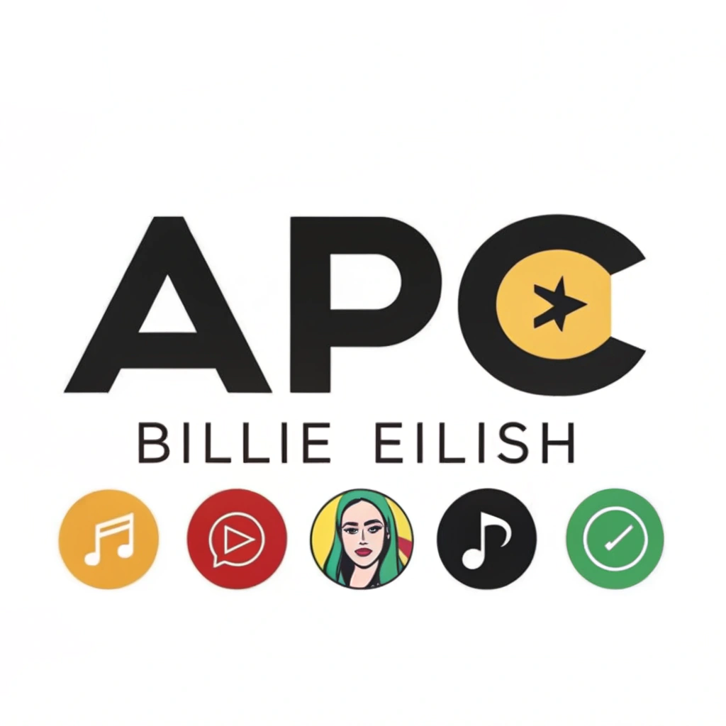 AI generated image by Red Panda AI: create logo and variations pour une collaboration entre APC et billie eilish