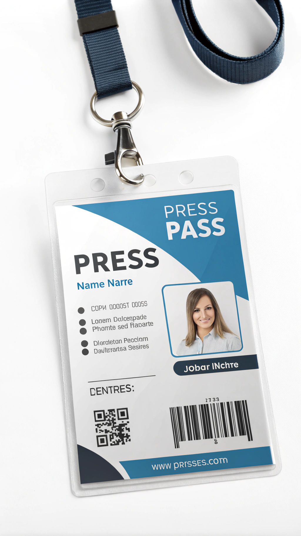 AI generated image by Red Panda AI: press pass template

