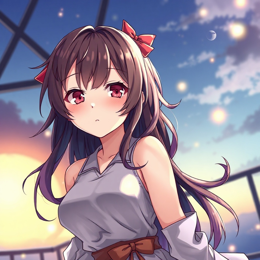 AI generated image by FLUX.1-schnell: Futa anime girl