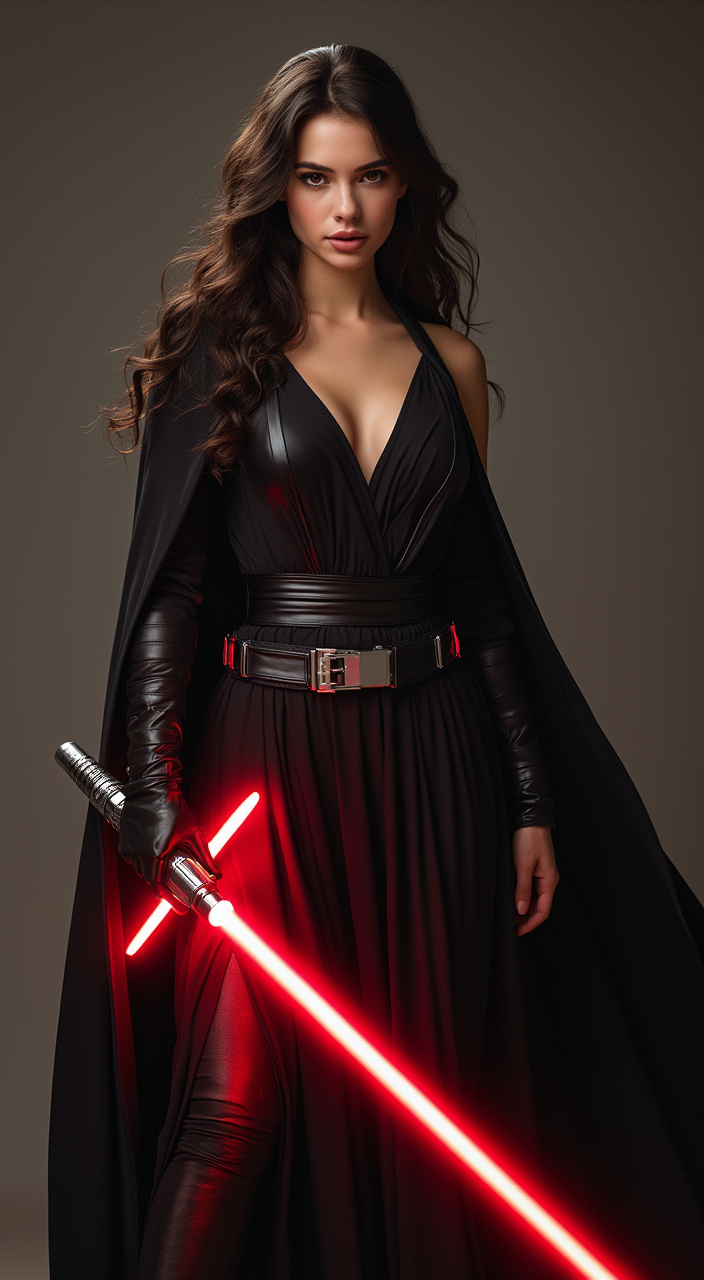 AI generated image by FLUX.1-pro: 
hand up

--v
 6.1
hand up

--v
 6.1
hand up

--v
 6.1
hand up

--v
 6.1
hand up

--v
 6.1
hand up

--v
 6.1
a beautiful brunette Sith woman with a perfect body, full-length and with a red lightsaber and extends her hand forward, realistic (best quality,4k,8k,highres,masterpiece:1.2),ultra-detailed,(realistic,photorealistic,photo-realistic:1.37),HDR,UHD,studio lighting,ultra-fine painting,sharp focus,physically-based rendering,extreme detail description,professional,vivid colors,bokeh,photography, full body

--style
 raw

--v
 6.1

--stylize
 1000

--personalize
 6uv14to
a beautiful brunette Sith woman with a perfect body, full-length and with a red lightsaber and extends her hand forward, realistic (best quality,4k,8k,highres,masterpiece:1.2),ultra-detailed,(realistic,photorealistic,photo-realistic:1.37),HDR,UHD,studio lighting,ultra-fine painting,sharp focus,physically-based rendering,extreme detail description,professional,vivid colors,bokeh,photography, full body

--style
 raw

--v
 6.1

--stylize
 1000

--personalize
 6uv14to
a beautiful brunette Sith woman with a perfect body, full-length and with a red lightsaber and extends her hand forward, realistic (best quality,4k,8k,highres,masterpiece:1.2),ultra-detailed,(realistic,photorealistic,photo-realistic:1.37),HDR,UHD,studio lighting,ultra-fine painting,sharp focus,physically-based rendering,extreme detail description,professional,vivid colors,bokeh,photography, full body

--style
 raw

--v
 6.1

--stylize
 1000

--personalize
 6uv14to
a beautiful brunette Sith woman with a perfect body, full-length and with a red lightsaber and extends her hand forward, realistic (best quality,4k,8k,highres,masterpiece:1.2),ultra-detailed,(realistic,photorealistic,photo-realistic:1.37),HDR,UHD,studio lighting,ultra-fine painting,sharp focus,physically-based rendering,extreme detail description,professional,vivid colors,bokeh,photography, full body

--ar
 1:2

--style
 raw

--v
 6.1

--stylize
 1000

--personalize
 6uv14to
You've reached the end
You've reached the end
a beautiful brunette Sith woman with a perfect body, full-length and with a red lightsaber and extends her hand forward, realistic (best quality,4k,8k,highres,masterpiece:1.2),ultra-detailed,(realistic,photorealistic,photo-realistic:1.37),HDR,UHD,studio lighting,ultra-fine painting,sharp focus,physically-based rendering,extreme detail description,professional,vivid colors,bokeh,photography, full body
