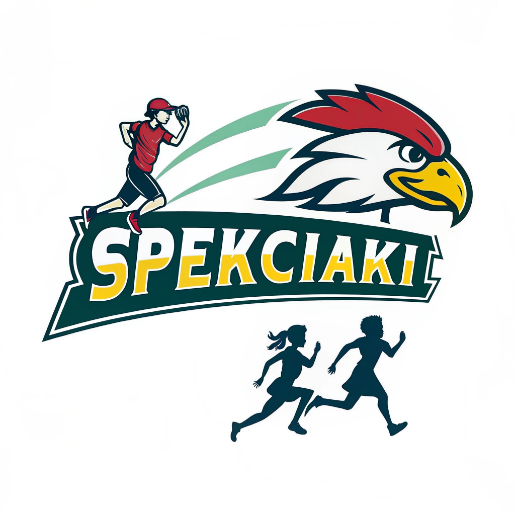 AI generated image by Red Panda AI: Spekciaki logo for sport school student group.