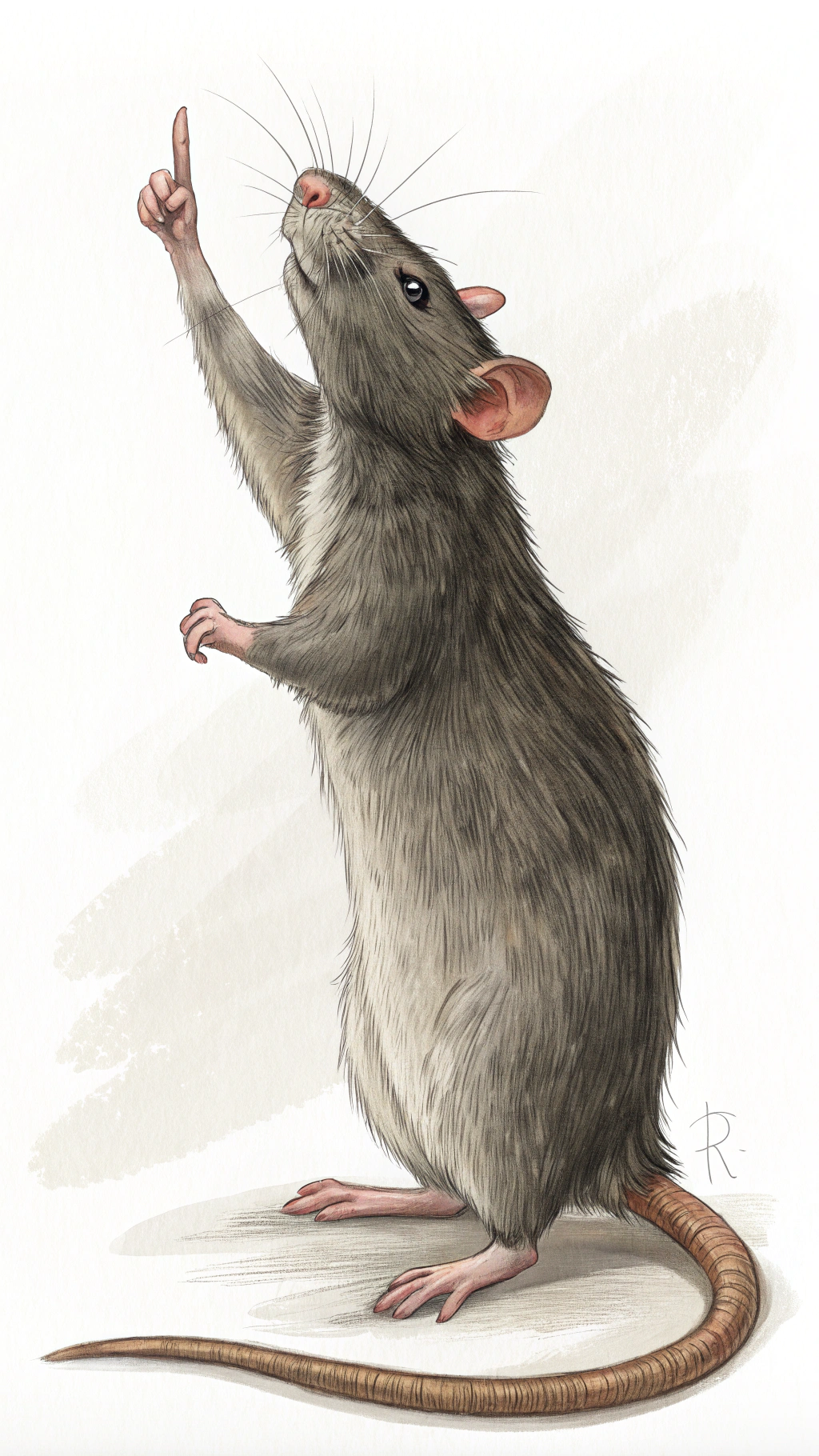 AI generated image by Red Panda AI: crie a imagem de um rato realista
 mostrando o dedo do meio