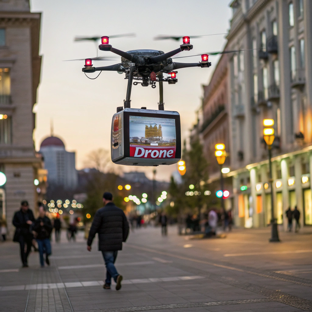 AI generated image by Red Panda AI: drone advertising 