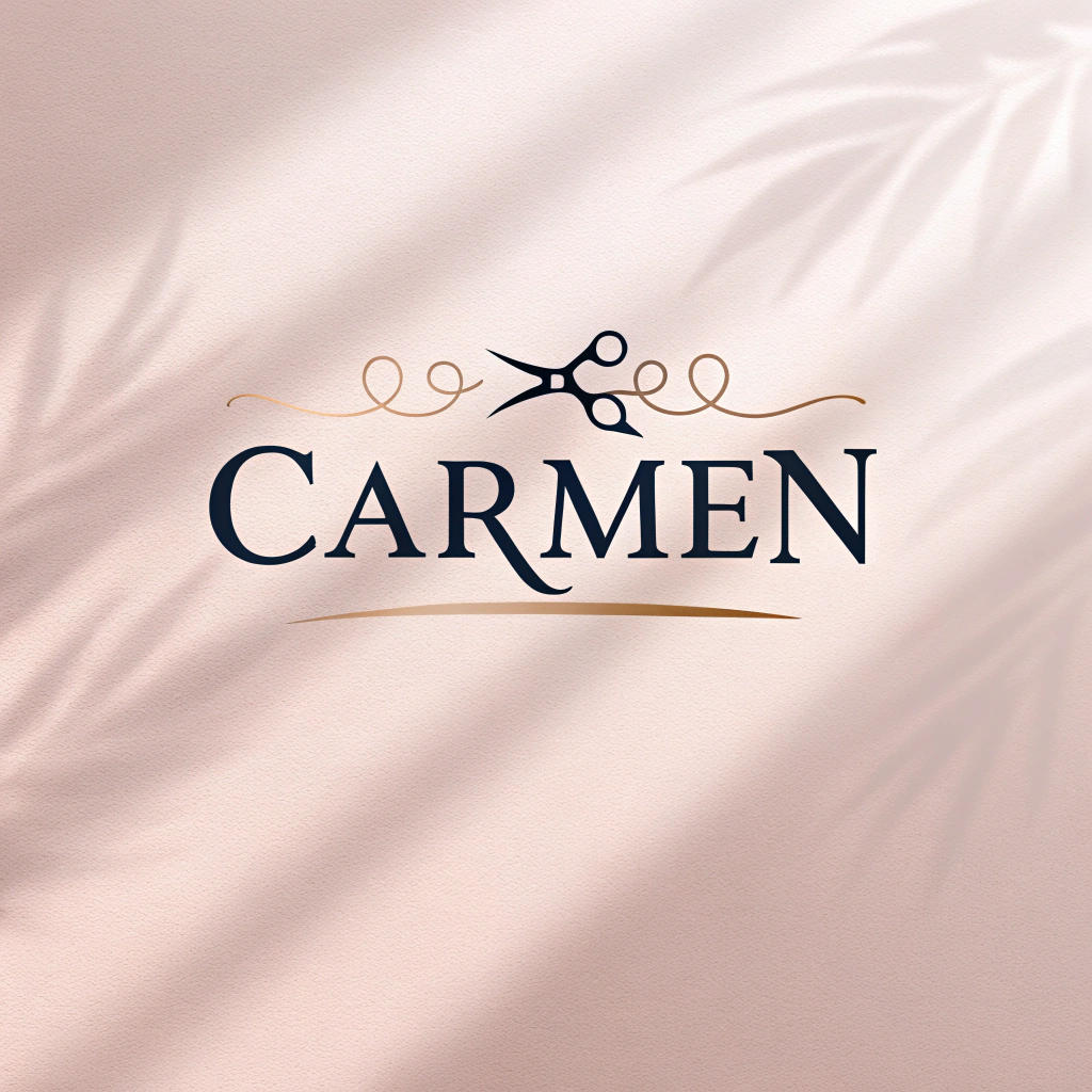 AI generated image by Red Panda AI: logo para estilista carmen
