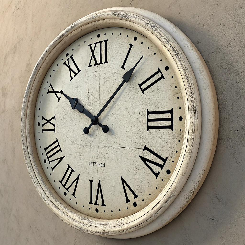 AI generated image by Red Panda AI: A realistic analog wall clock. The clock face shows the hour hand pointing straight up at the 12 (0 degrees) and the minute hand pointing straight down at the 6 (180 degrees), indicating 12:30. The clock has a white background, black numbers, and two hands only, no extra decorations."