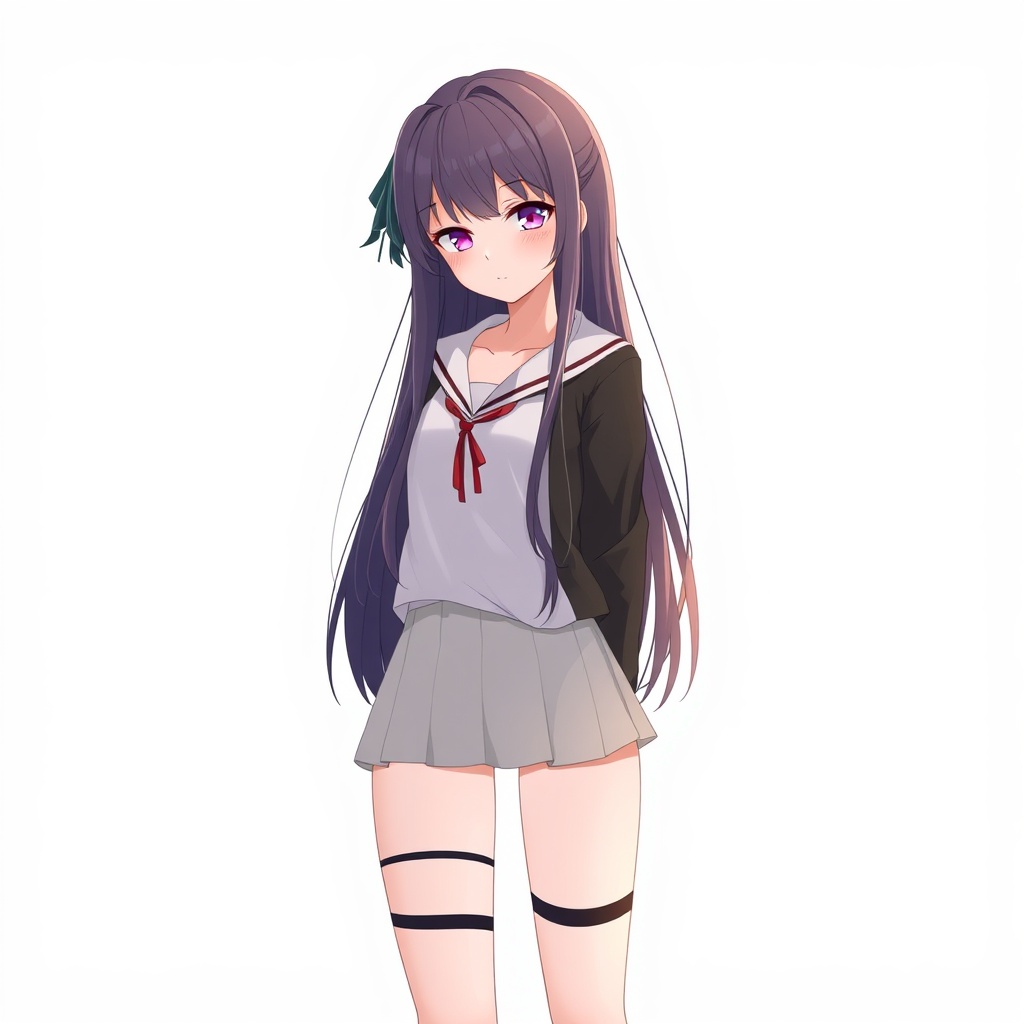 AI generated image by FLUX.1-schnell: Anime Figure, White background. female,