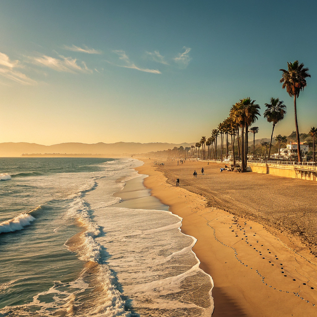 AI generated image by Red Panda AI: Dios end LA playa
