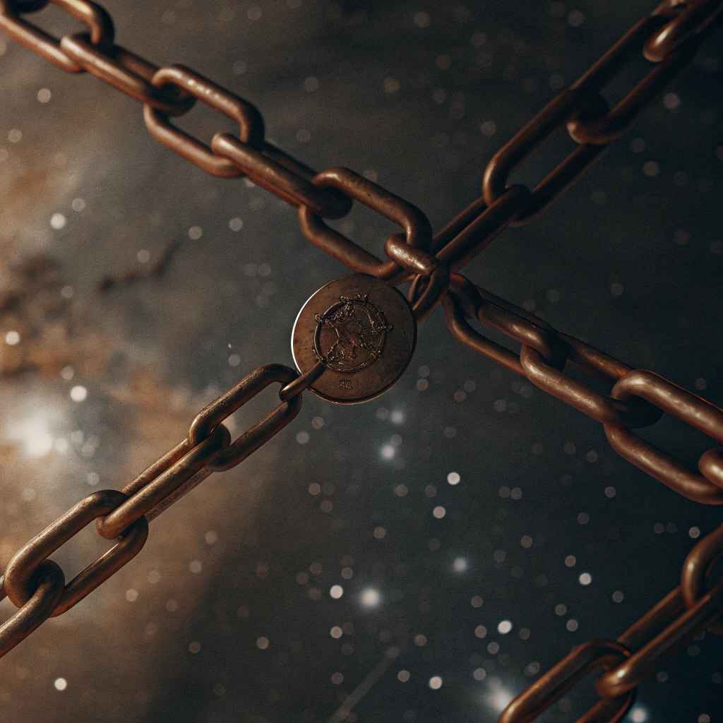 AI generated image by Red Panda AI: Orion protocol token on pulsechain. Use space stars as idea