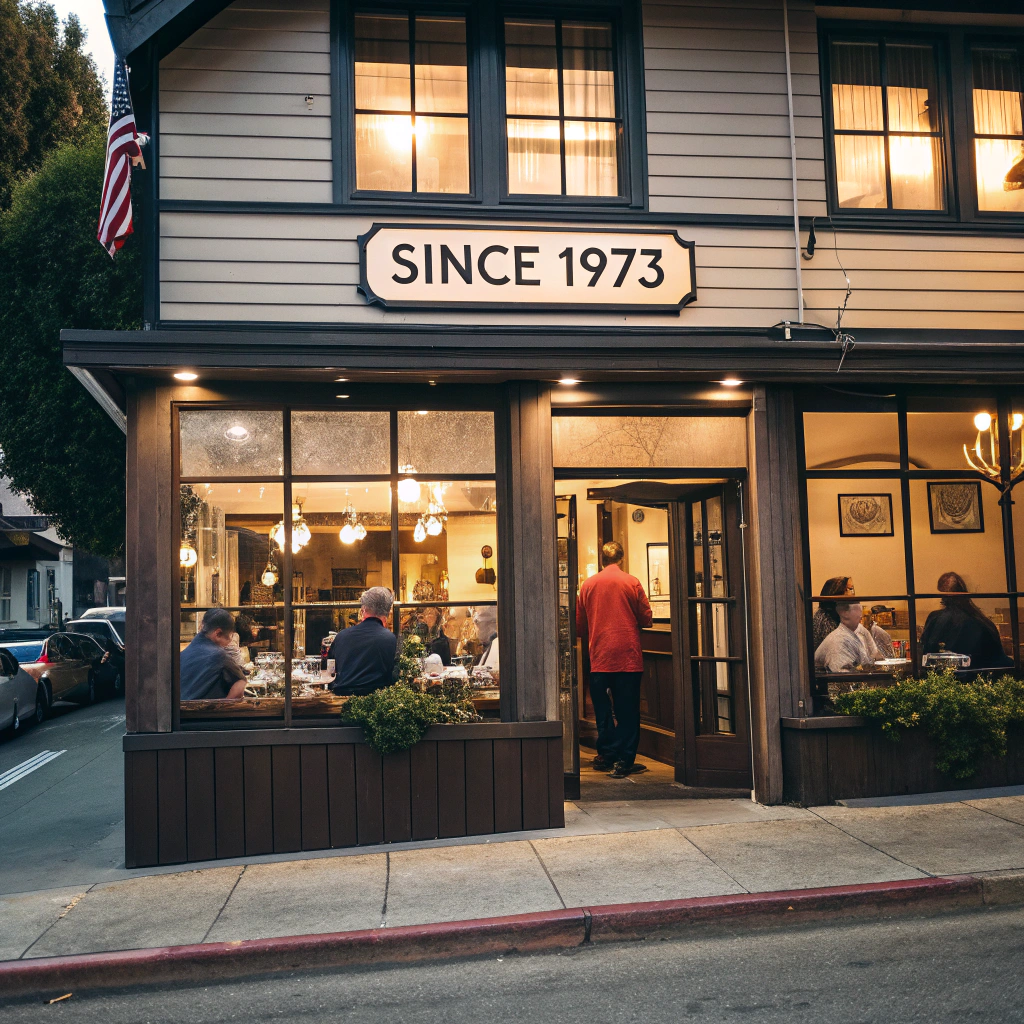 AI generated image by Red Panda AI: restaurant for 50 years 