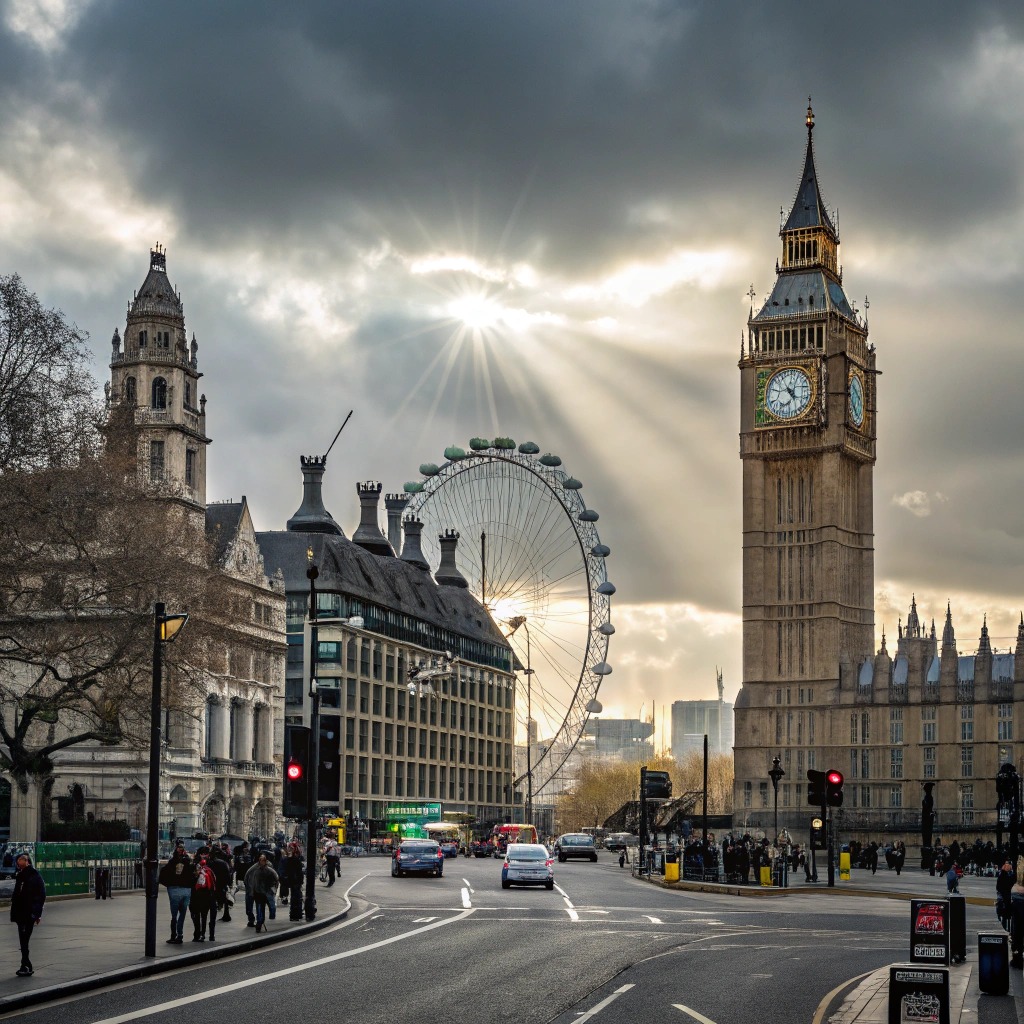 AI generated image by Red Panda AI: fondo realista londres