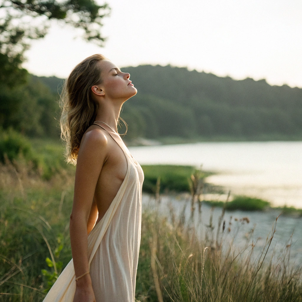 AI generated image by Red Panda AI: MULHER NUA