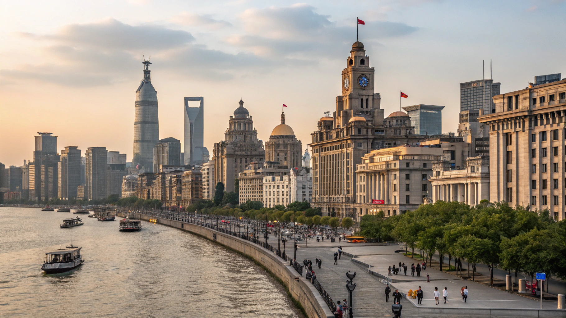 AI generated image by Red Panda AI: Shanghai The Bund