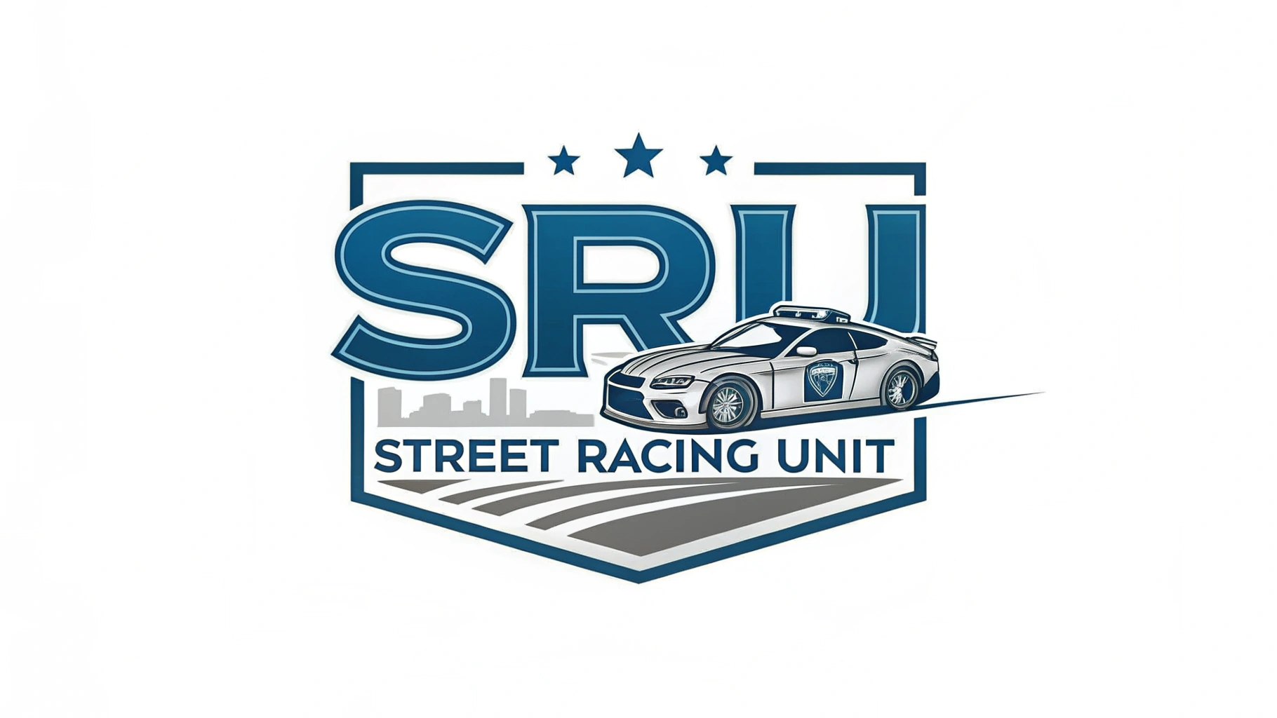 AI generated image by Red Panda AI: necesito un logo para una divicion de policia que sera Street Racing unit y como acronimo SRU de la ciudad de los santos
