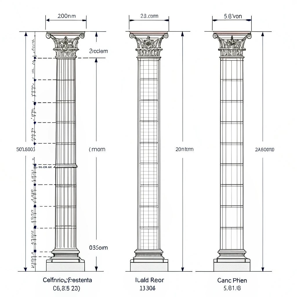 AI generated image by Red Panda AI: 


4.2 COLUMNAS
•	Sección mínima: 20x20 cm
•	Longitud: 2.5 m (altura de entrepiso)
Carga axial: 20 kN Refuerzo: 4 Ø12 mm + estribos Ø6 c/15 cm Verificación de esbeltez: 
bueno esos planos pieza por pieza con la especificaiones de cada uno porfavor