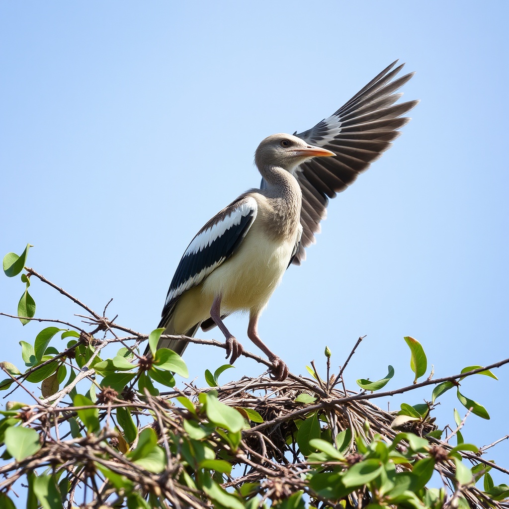 AI generated image by FLUX.1-schnell: a bird