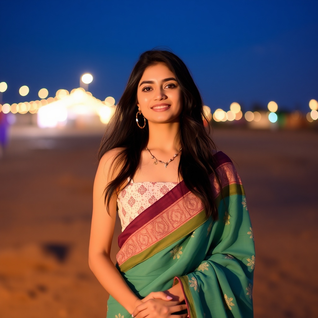AI generated image by FLUX.1-schnell: Cut Indian girl influencer 