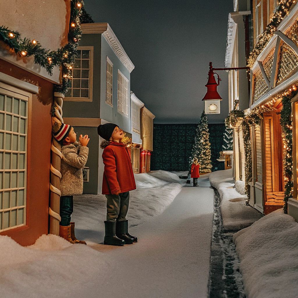 AI generated image by Red Panda AI: The town’s Christmas bells suddenly stop ringing and wrestling, prompting kids to investigate and uncover the secret to making them chime again.