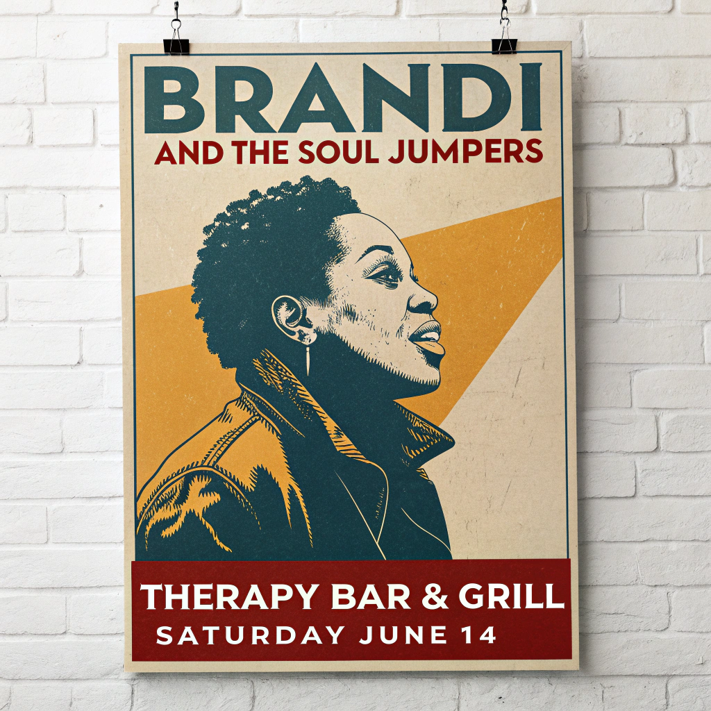AI generated image by Red Panda AI: "Brandi and the Soul Jumpers" plays Saturday, June 14 at Therapy Bar & Grill