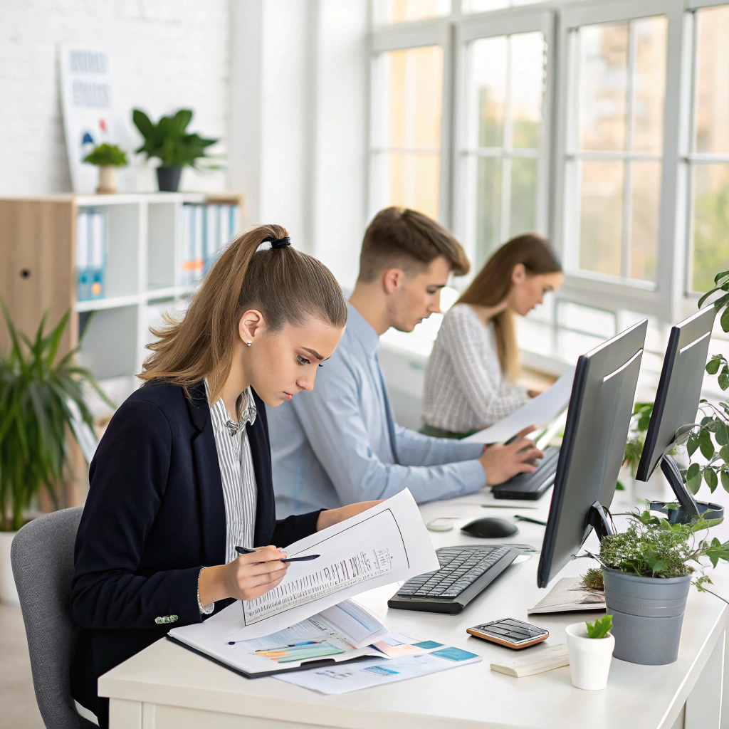 AI generated image by Red Panda AI: A group of young accountants at work