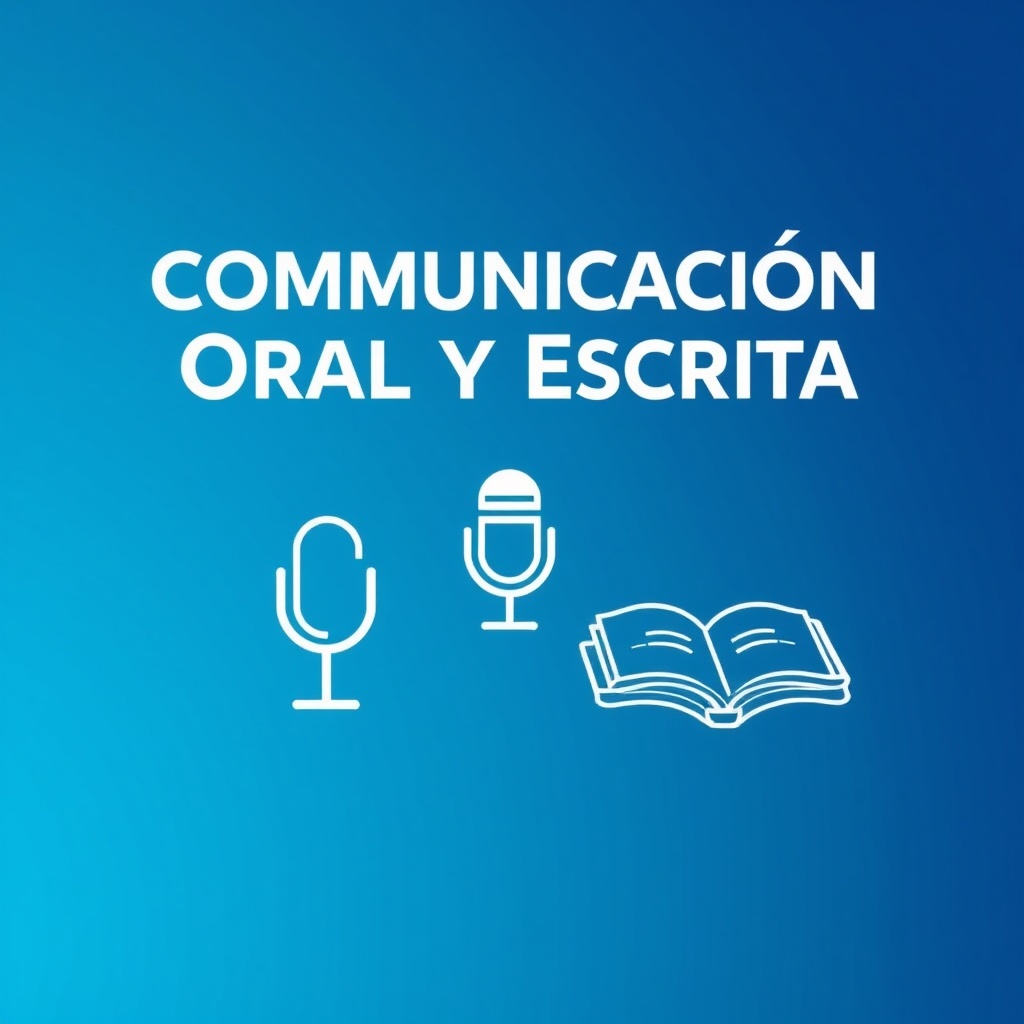 AI generated image by FLUX.1-schnell: Título:
"Comunicación Oral y Escrita"
(Fuente en letras grandes, moderna y legible, en color blanco sobre un fondo azul oscuro o gradiente de azules).

Elementos de la imagen:

Fondo:

Un degradado de azul claro en la parte superior a azul oscuro en la inferior, simbolizando claridad y profundidad en la comunicación.

Iconos o ilustraciones:

En el centro, un micrófono (representando la comunicación oral) y una pluma o bolígrafo cruzado con un rollo de papel o un libro abierto (representando la comunicación escrita).

Los iconos pueden ser minimalistas, en color blanco, con detalles en azul claro para resaltar.

Detalles adicionales:

Ondas de sonido saliendo del micrófono (en blanco).

Palabras o letras flotando alrededor del libro o papel, simbolizando la escritura.

Un toque de luz o brillo en el centro para dar dinamismo.

Leyenda:

En la parte inferior, puedes agregar una frase inspiradora en blanco, como:
"La comunicación es el puente entre las ideas y el mundo."



