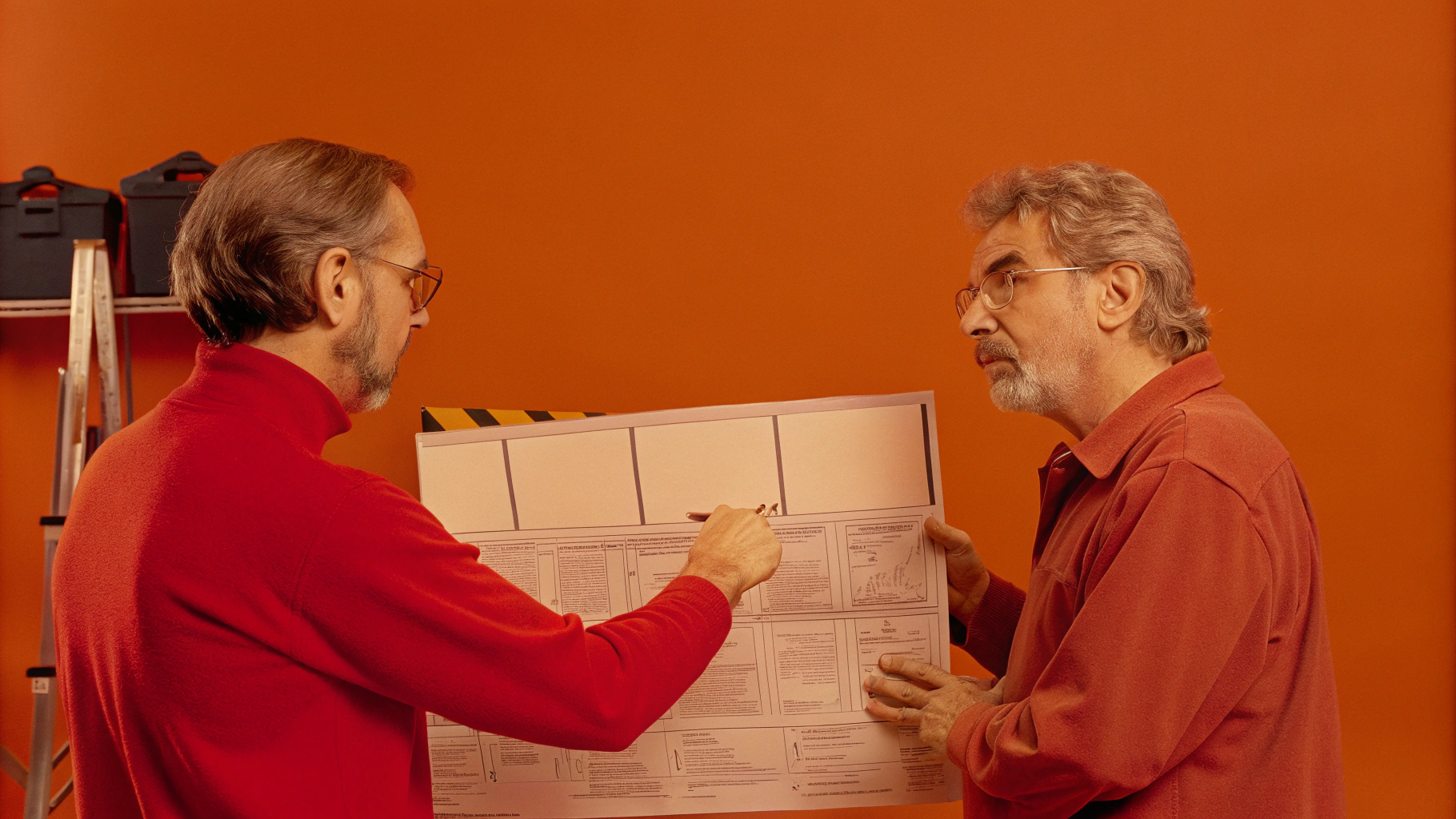 AI generated image by Red Panda AI:  Director Coppola and Editor Murch debating over a storyboard with intense expressions.

Emotion: Drama, Curiosity

Curiosity: What was the clash and collaboration behind the camera? 