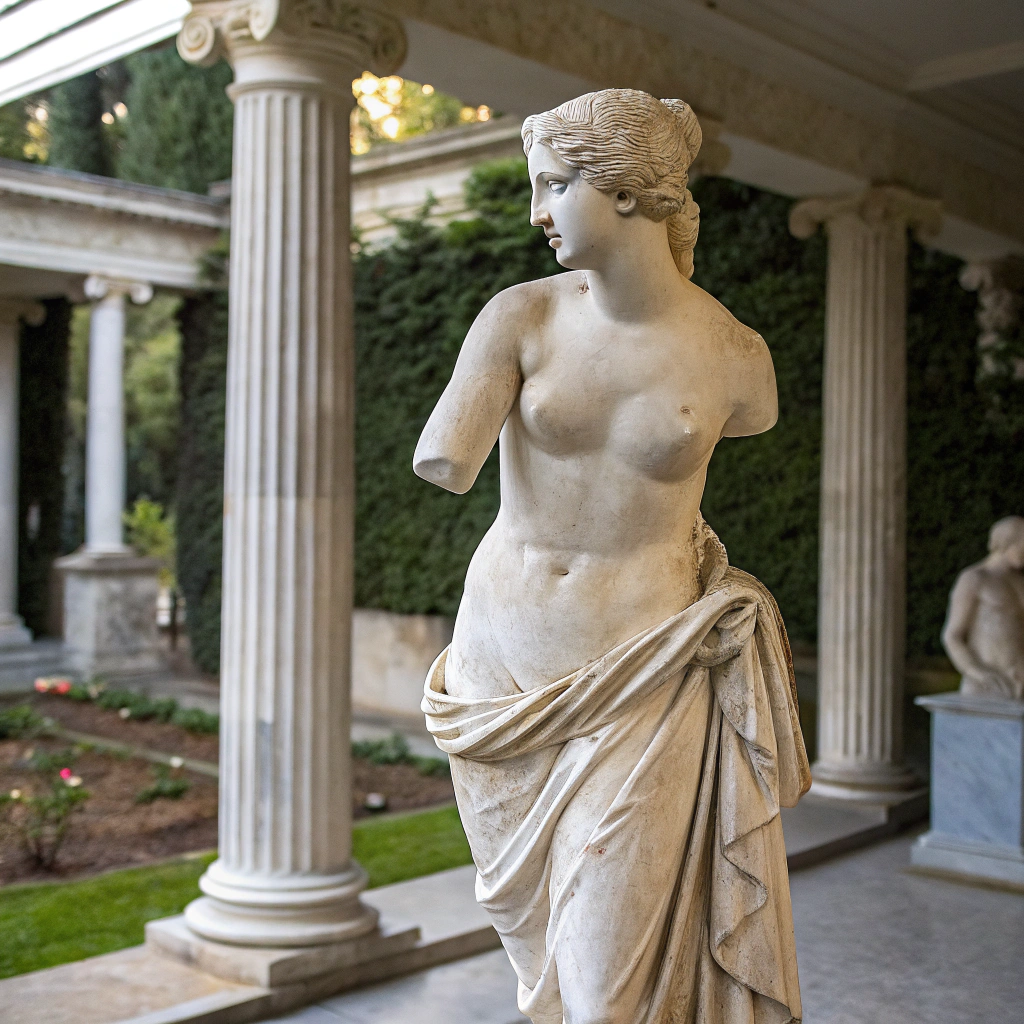 AI generated image by Red Panda AI: Venus De Milo as a living person