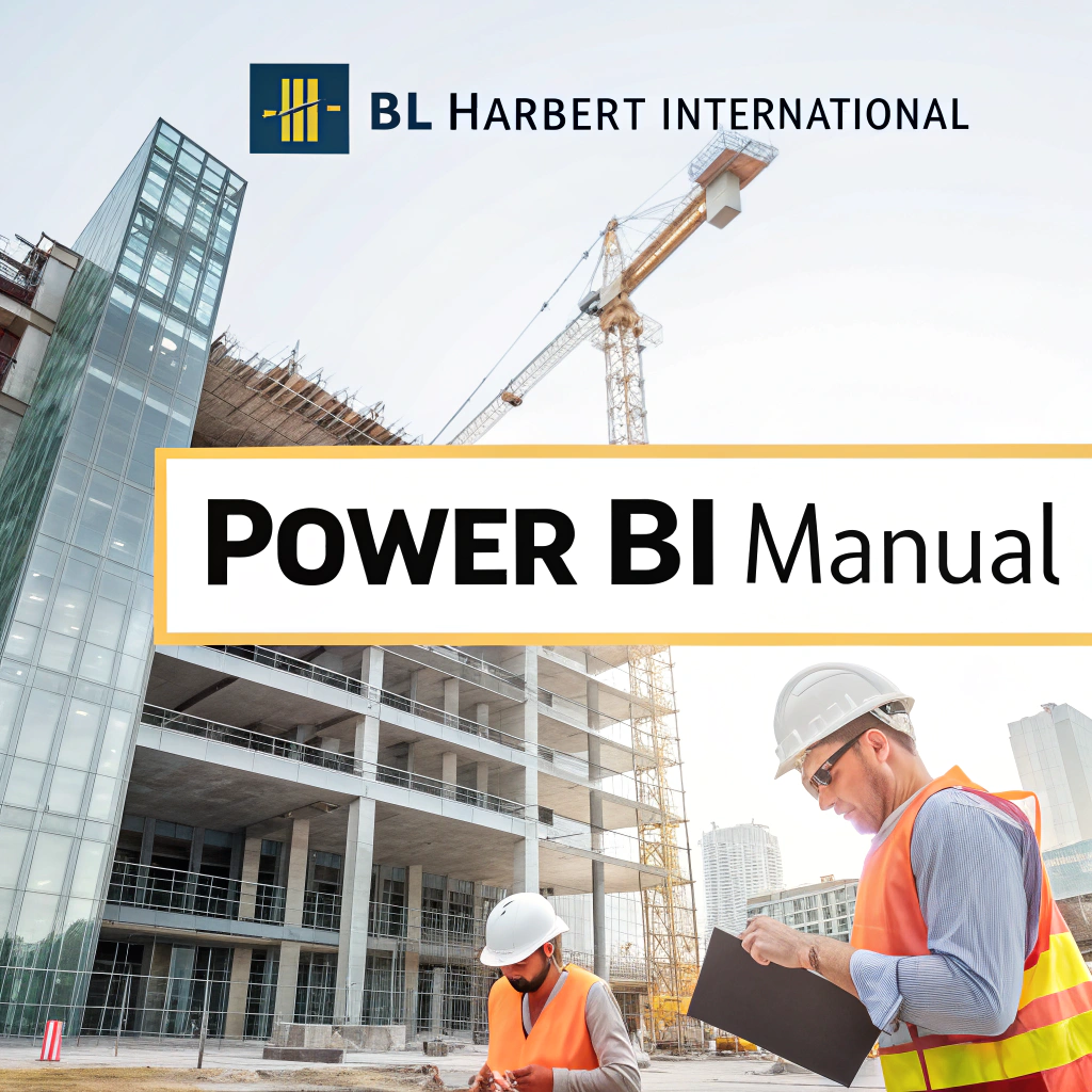 AI generated image by Red Panda AI: I will write the POWER BI Manual book of the BL HARBERT INTERNATIONAL construction company. For this, I want a picture on the home page. My rules are as follows
BL HARBERT INTERNATIONAL text will be at the top and the most obvious text
POWER BI Manual text should be obvious in the picture
The picture should give the impression that it is a professional construction company