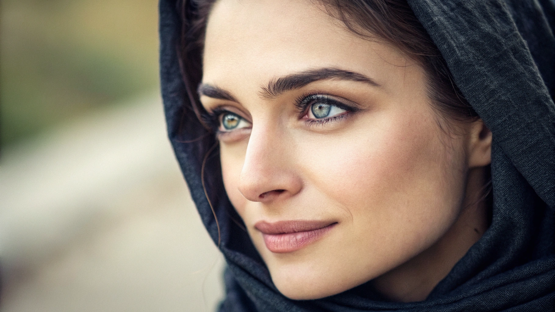 AI generated image by Red Panda AI: beautiful woman with intense and captivating natural eyes