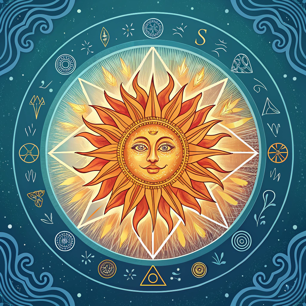 AI generated image by Red Panda AI: sun esoteric art