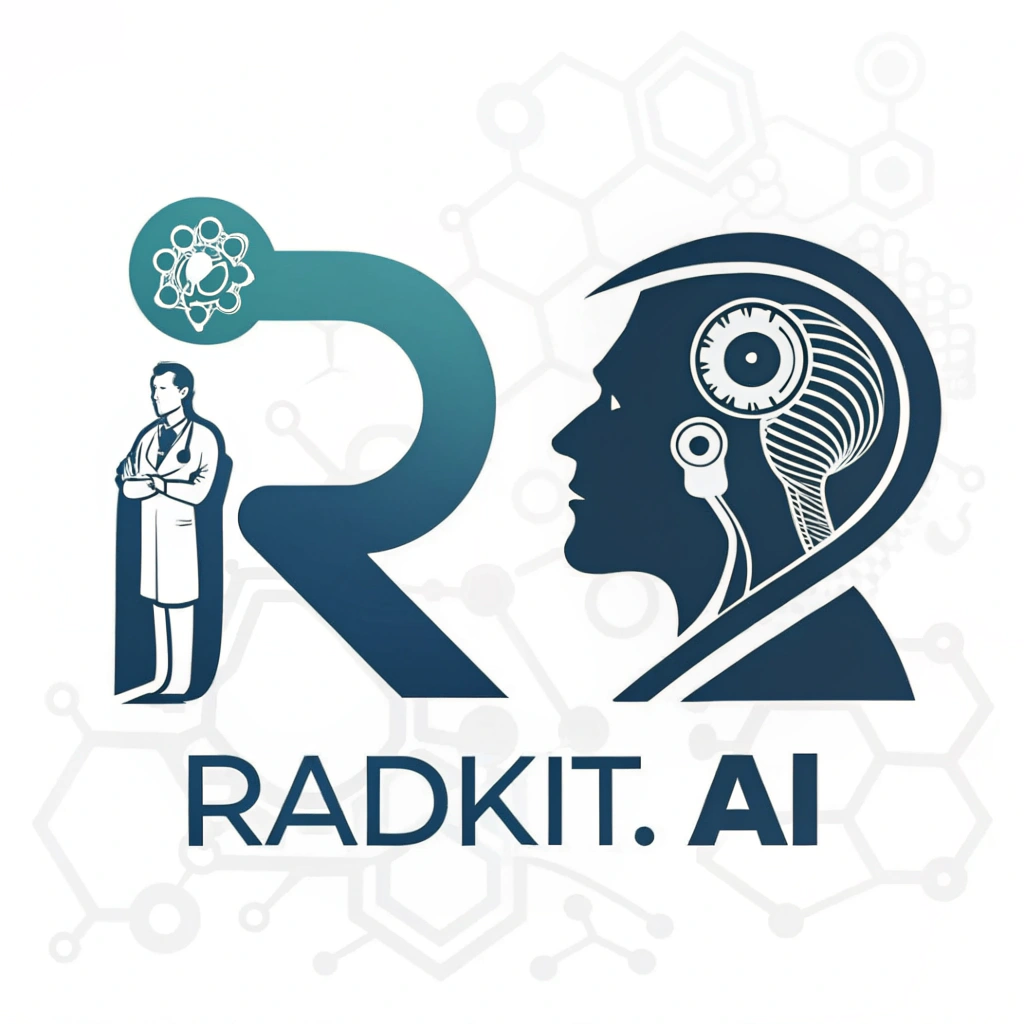 AI generated image by Red Panda AI: design a cool logo for a radiology site called radkit.ai

