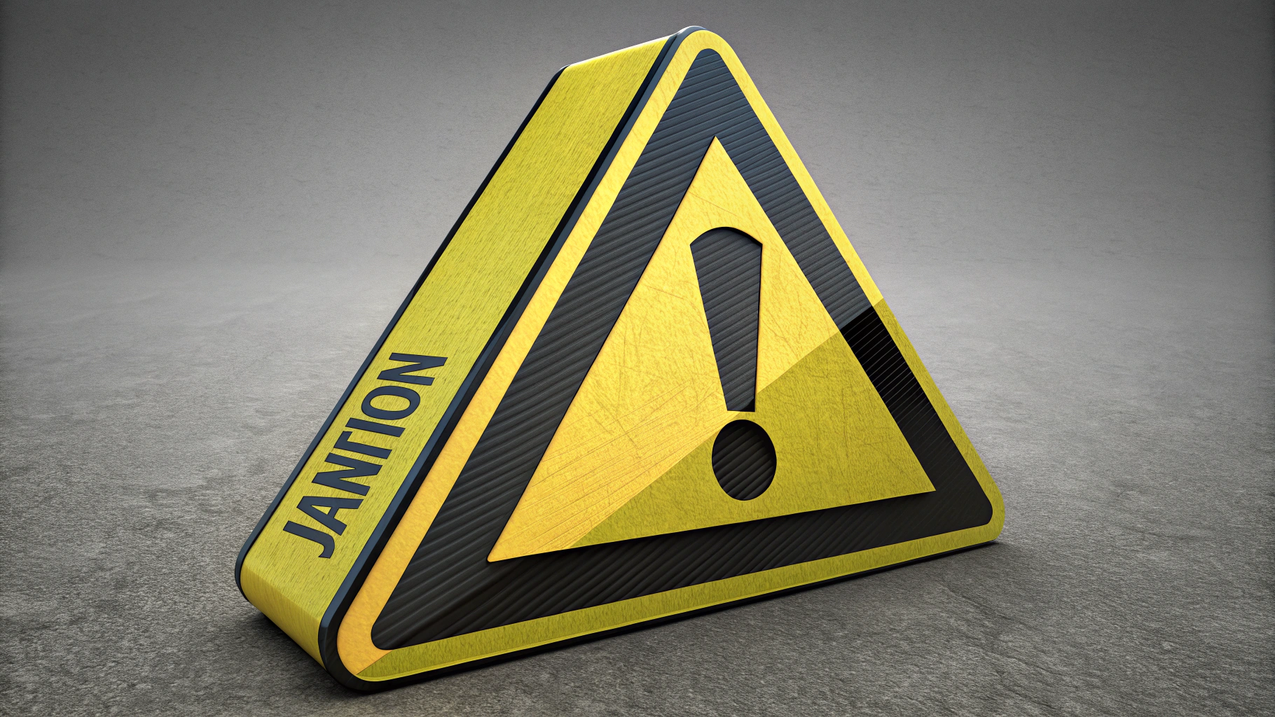 AI generated image by Red Panda AI: warning motif, yellow and black, alert
