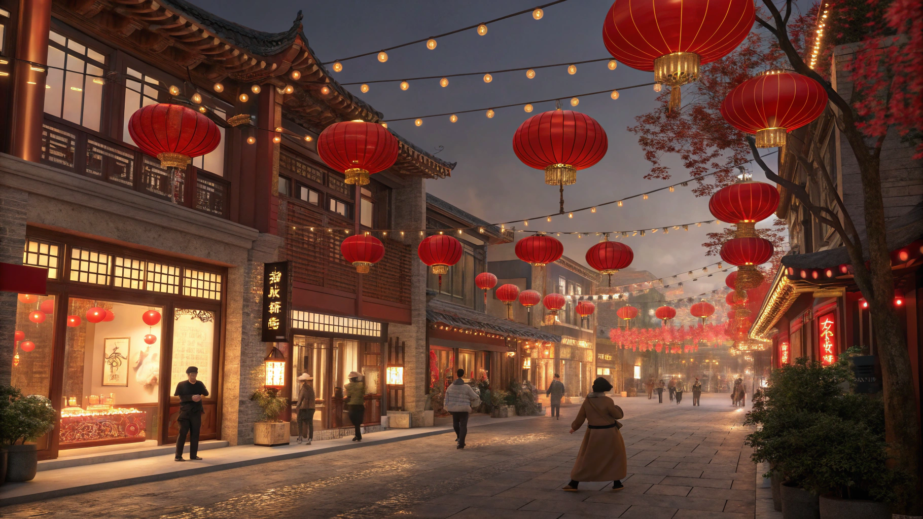 AI generated image by Red Panda AI: size 1980*1024,高清，超细节，主体关于过年，年味