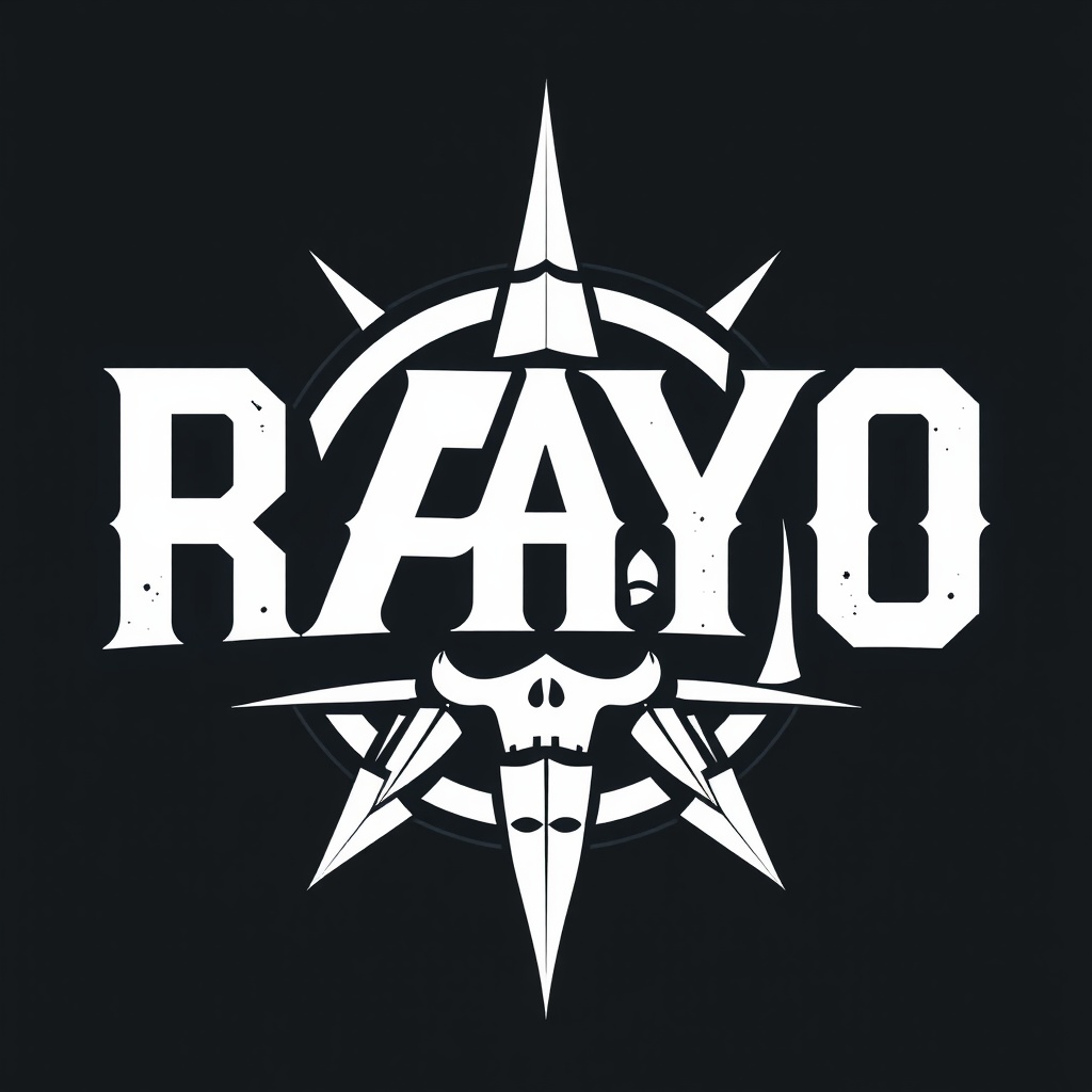 AI generated image by FLUX.1-schnell: Quiero que generes un logo de una banda de rock llamada "RAYO"
