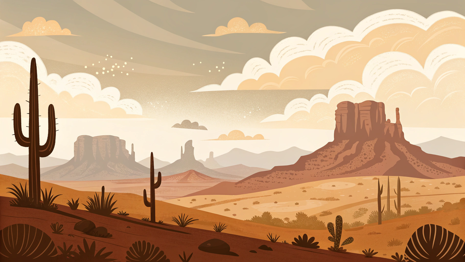 AI generated image by Red Panda AI: western theme, southwest motif, background, abstract, ambient, hd
