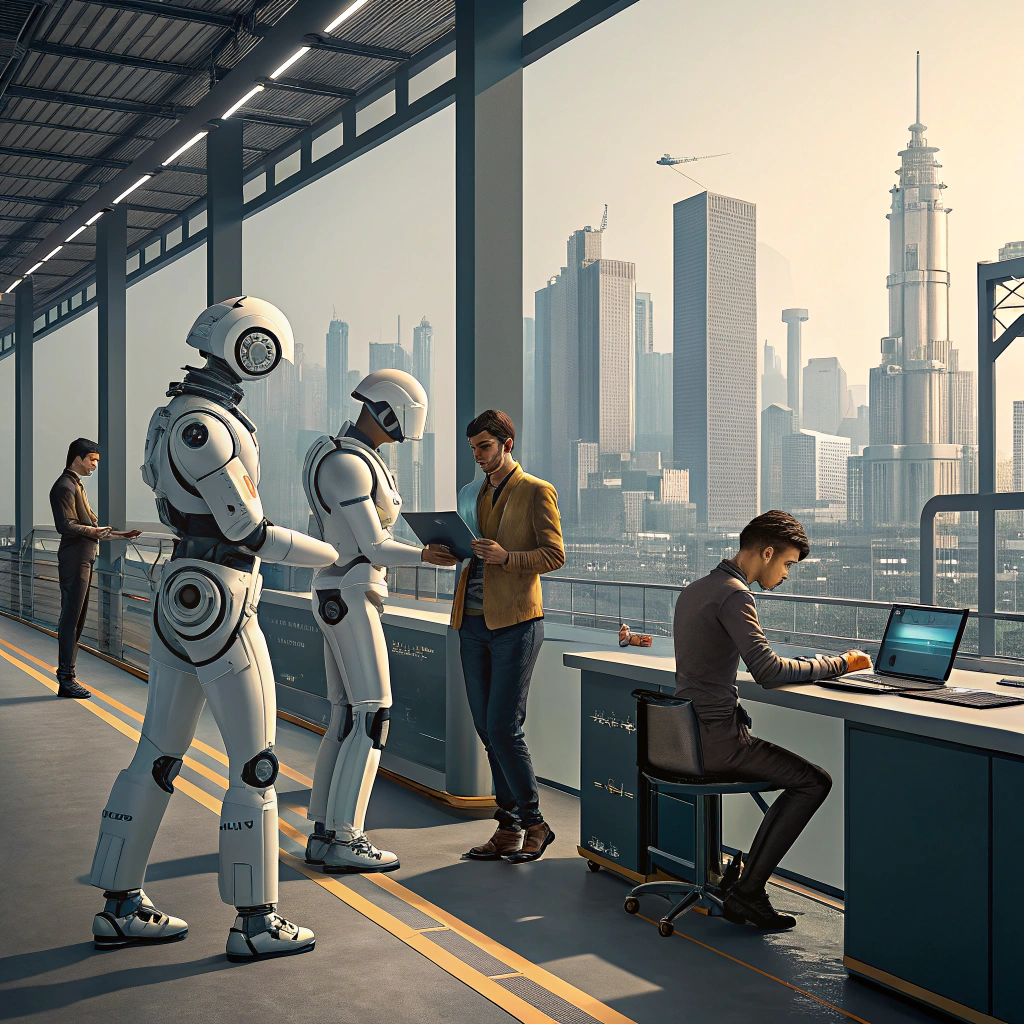 AI generated image by Red Panda AI: A realistic picture of the coming Ai robot revolution 