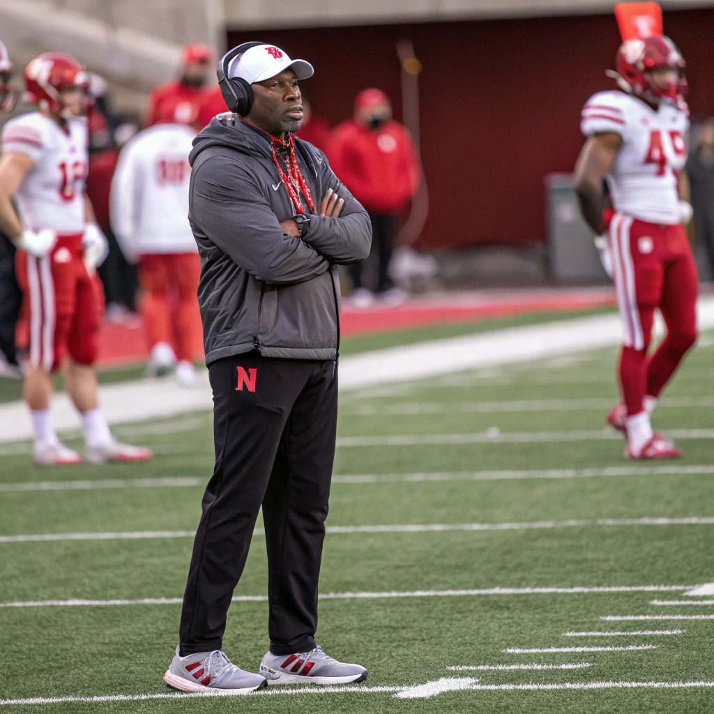 AI generated image by Red Panda AI: deion sanders as coach for the nebraska cornhuskers