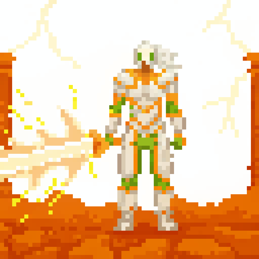 AI generated image by Red Panda AI: ---

**"Un guerrero épico en primer plano, con una armadura futurista y detallada al estilo manhwa. La armadura combina elementos metálicos brillantes con detalles cinéticos y líneas de energía luminiscentes en tonos azules y dorados. El protagonista tiene una postura dominante, pisando ruinas antiguas mientras una tormenta eléctrica se desata en el cielo oscuro detrás de él. Su rostro es afilado y heroico, con ojos brillantes que emiten un resplandor sobrenatural, cabello plateado al viento y una espada gigante envuelta en llamas energéticas. La escena está cargada de dinamismo: escombros flotando, destellos de poder alrededor de sus manos y una capa desgarrada ondeando con fuerza. Estilo: ilustración hiperdetallada, colores vibrantes y saturados, iluminación dramática con efectos de partículas y contraste exagerado típico del arte coreano moderno."**