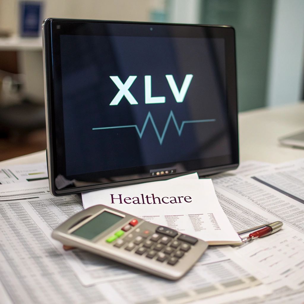 AI generated image by Red Panda AI: "XLV" motif of healthcare buy the stock "XLV