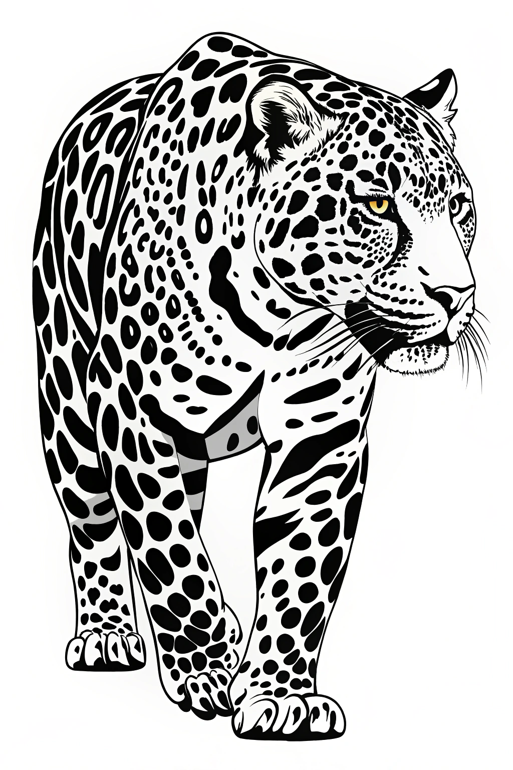 AI generated image by Red Panda AI: jaguar stencil
