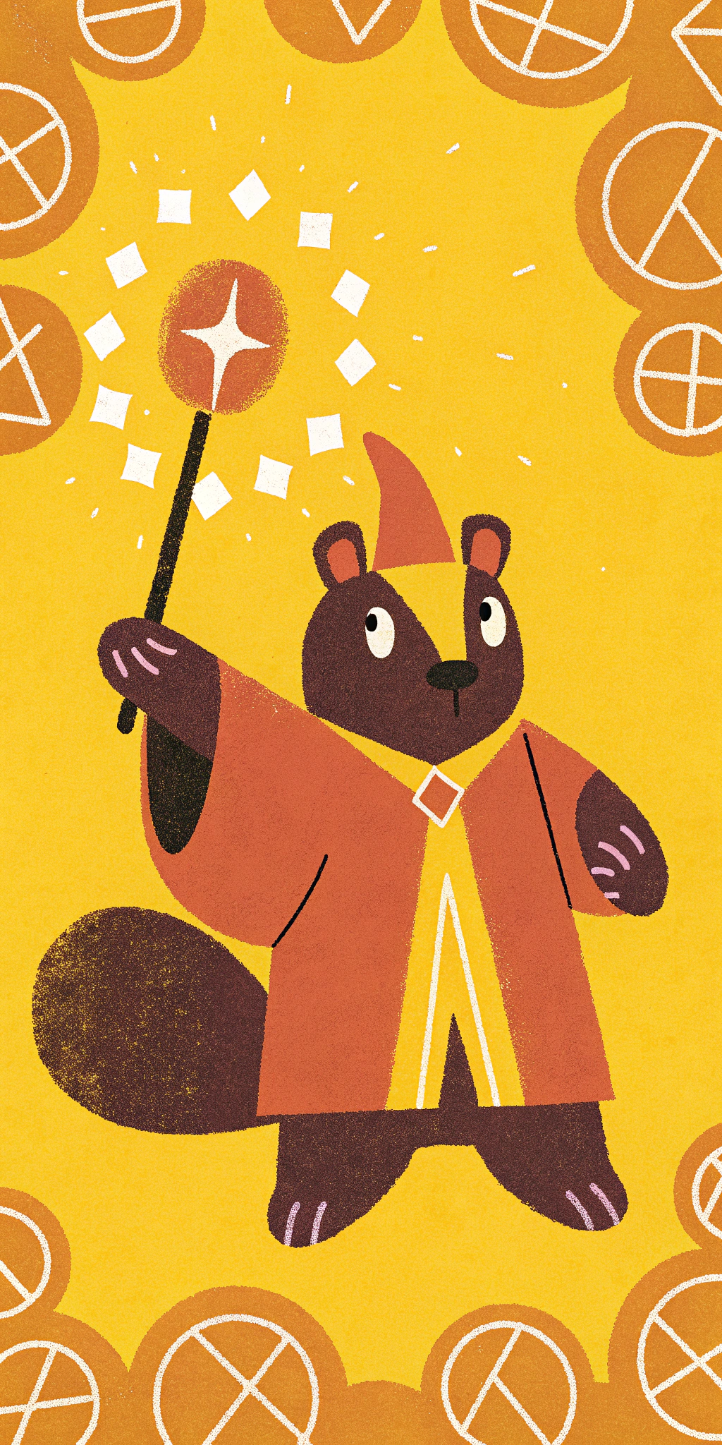 AI generated image by Red Panda AI: a mage beaver casting a purple spell