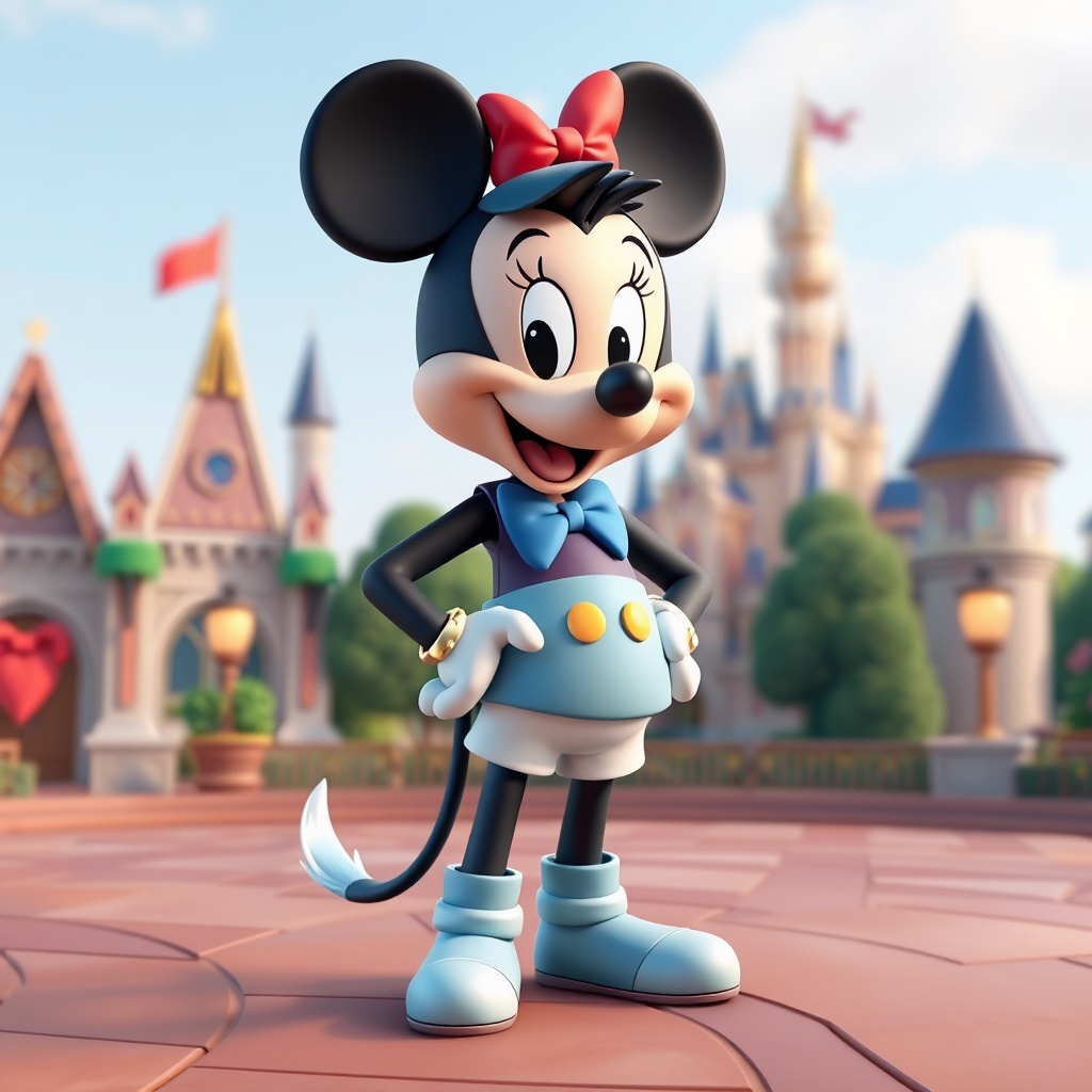 AI generated image by FLUX.1-schnell: Generate a 3D-style character in high resolution that represents the visual identities, graphic design, branding, and the art could be in the Disney style

