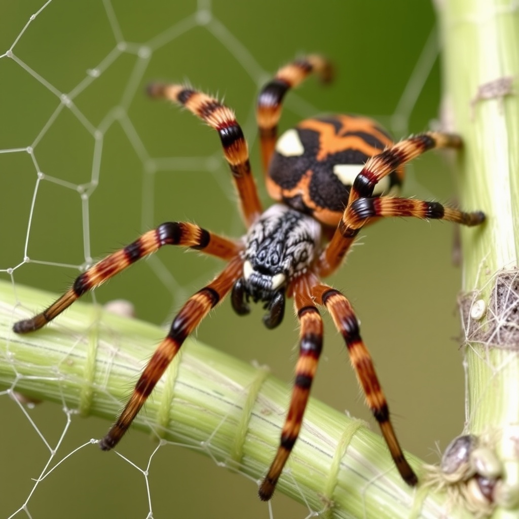 AI generated image by FLUX.1-schnell: araña cibernetica