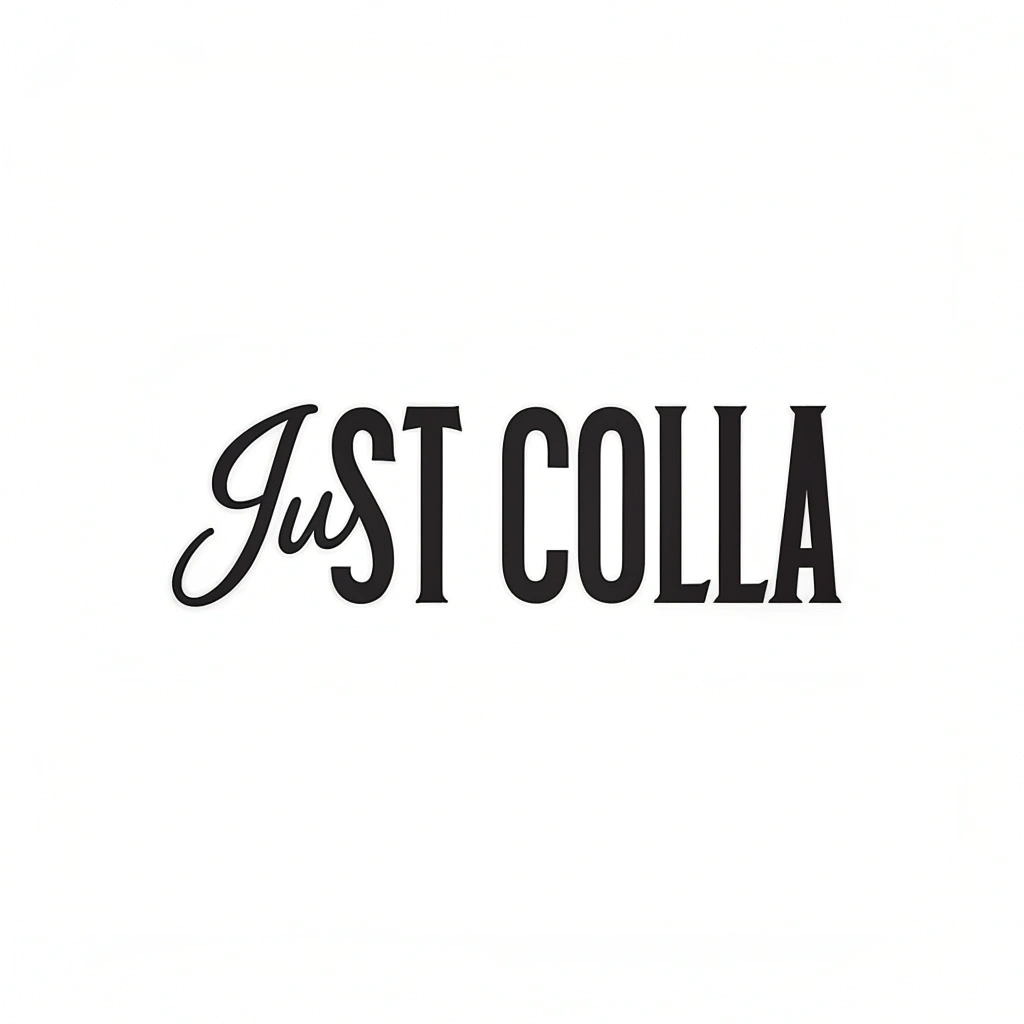 AI generated image by Red Panda AI: /imagine prompt:
A minimalist, black-and-white logo for the skincare brand "just colla," 
inspired by the timeless and elegant aesthetic of luxury fashion houses. 
Use bold, uppercase lettering in a refined sans-serif typeface, with balanced spacing 
and no extra decorative elements. Flat 2D design on a clean white background, 
black text, emphasizing sophistication and simplicity. --ar 1:1 --v 5

