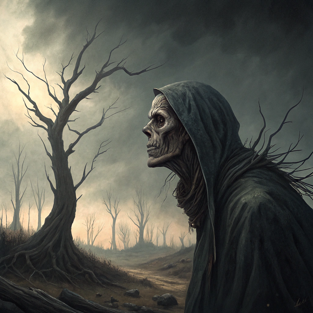 AI generated image by Red Panda AI: Death portrait, Zdzisław Beksiński style