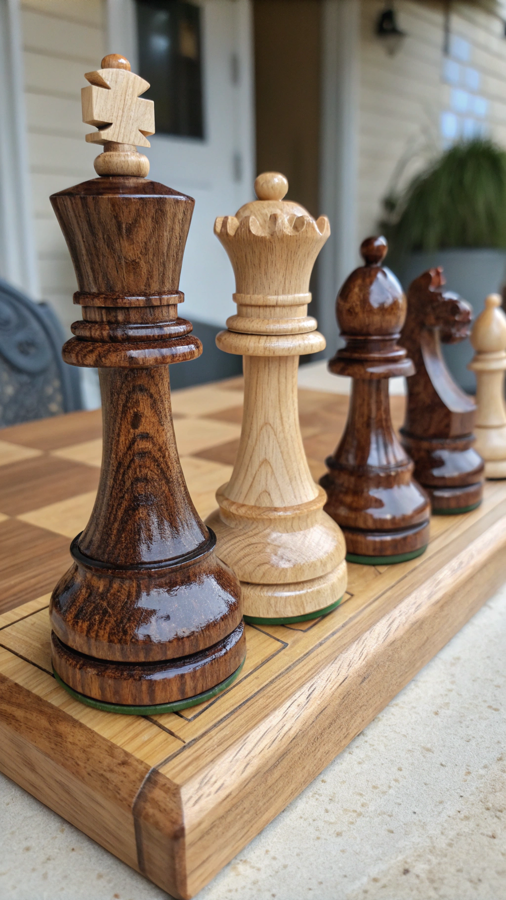 AI generated image by Red Panda AI: chess figures made by breed