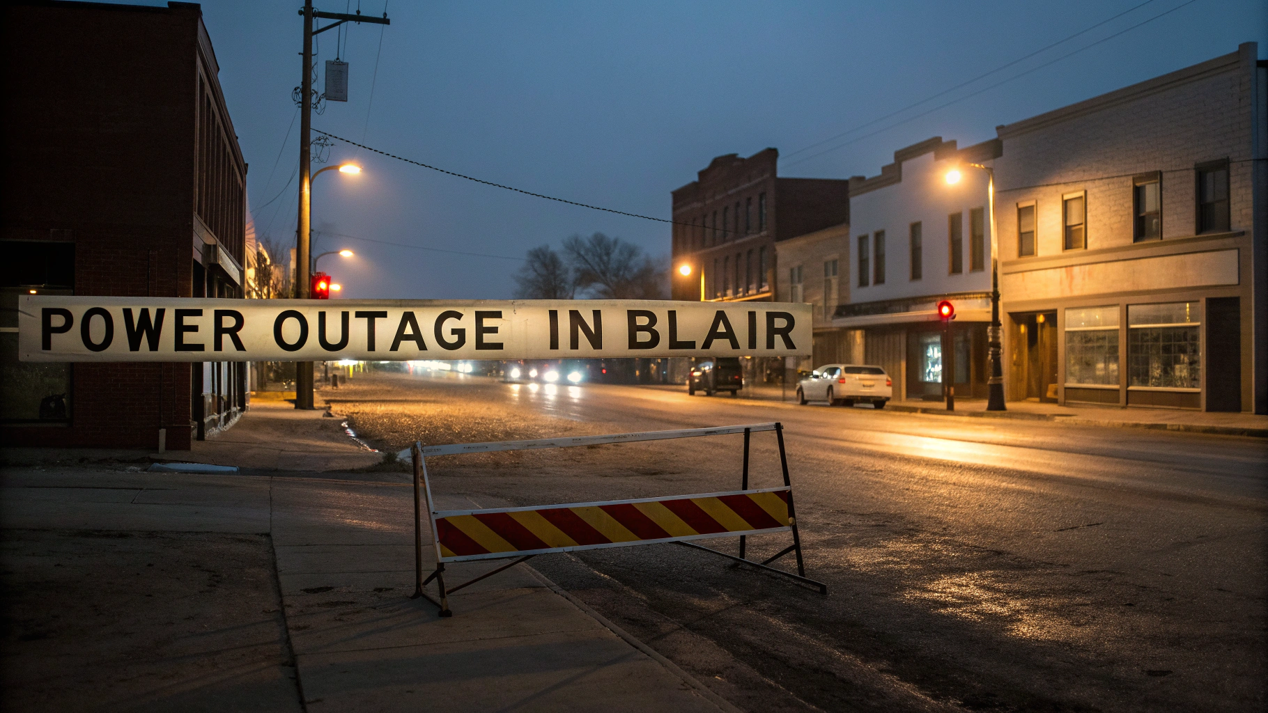 AI generated image by Red Panda AI: Power outage for Blair, Nebraska "Power Outage in Blair"
