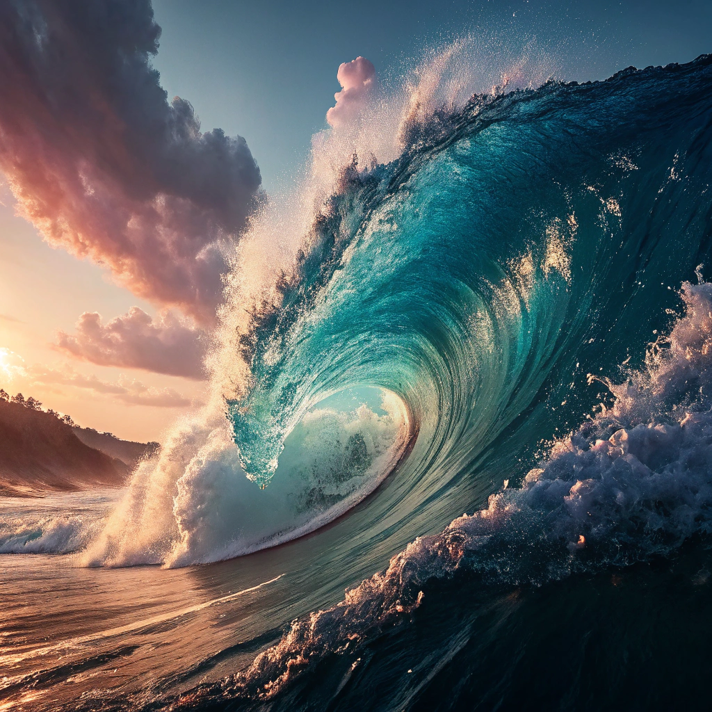 AI generated image by Red Panda AI: a dynamic 3D wave function short video
