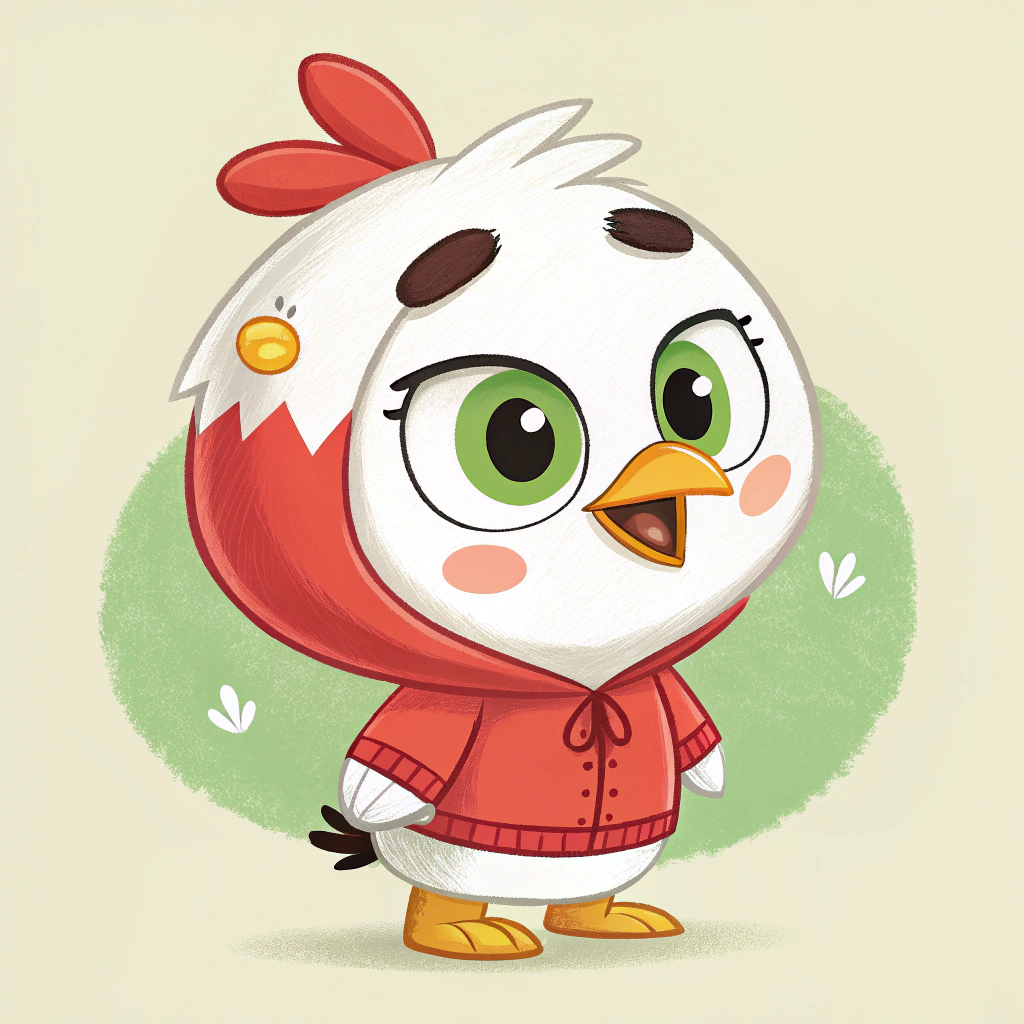 AI generated image by Red Panda AI: The Disney Chanel character or the cartoon net character who looks like me in Angry Bird is a cute and sweet cartoon with white fur and green eyes.